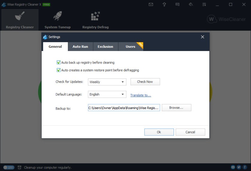 Wise Registry Cleaner Scheduler
