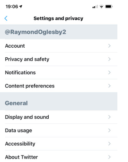 Twitter Log Out Settings