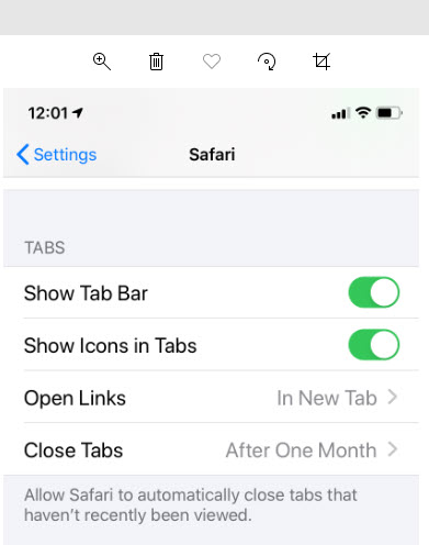 Safari Close Tabs Timeline
