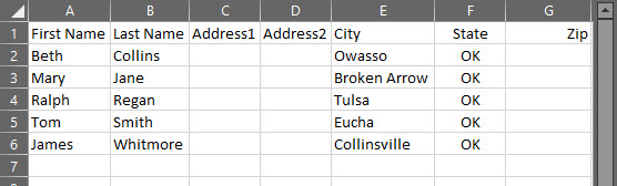 Zip Code Format 1
