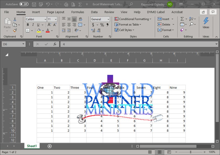 Excel Watermark 8