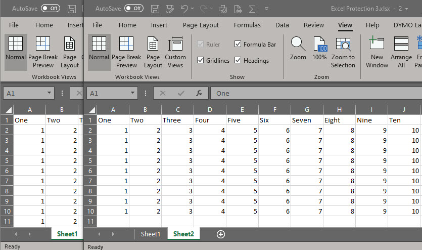 Excel Side by Side 3