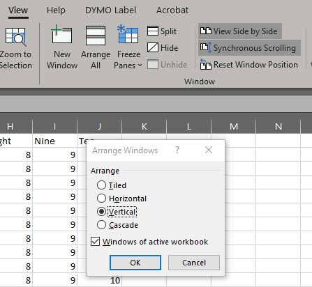 Excel Side by Side 6