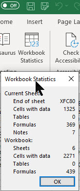 Excel Workbook Statistics 1