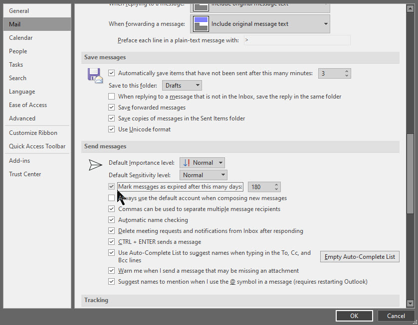 Outlook Expire Date 4