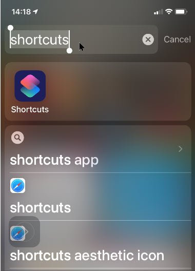 Shortcut 1