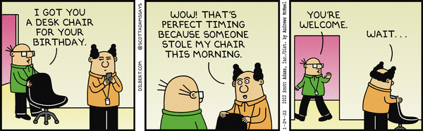 Dilbert and Chair