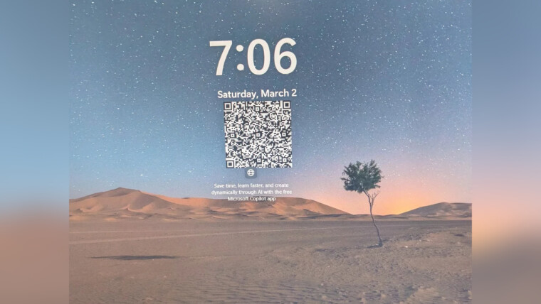 Lock Screen QR Code