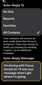 How to Set Up Auto-Reply Texts on iPhone's Driving Focus